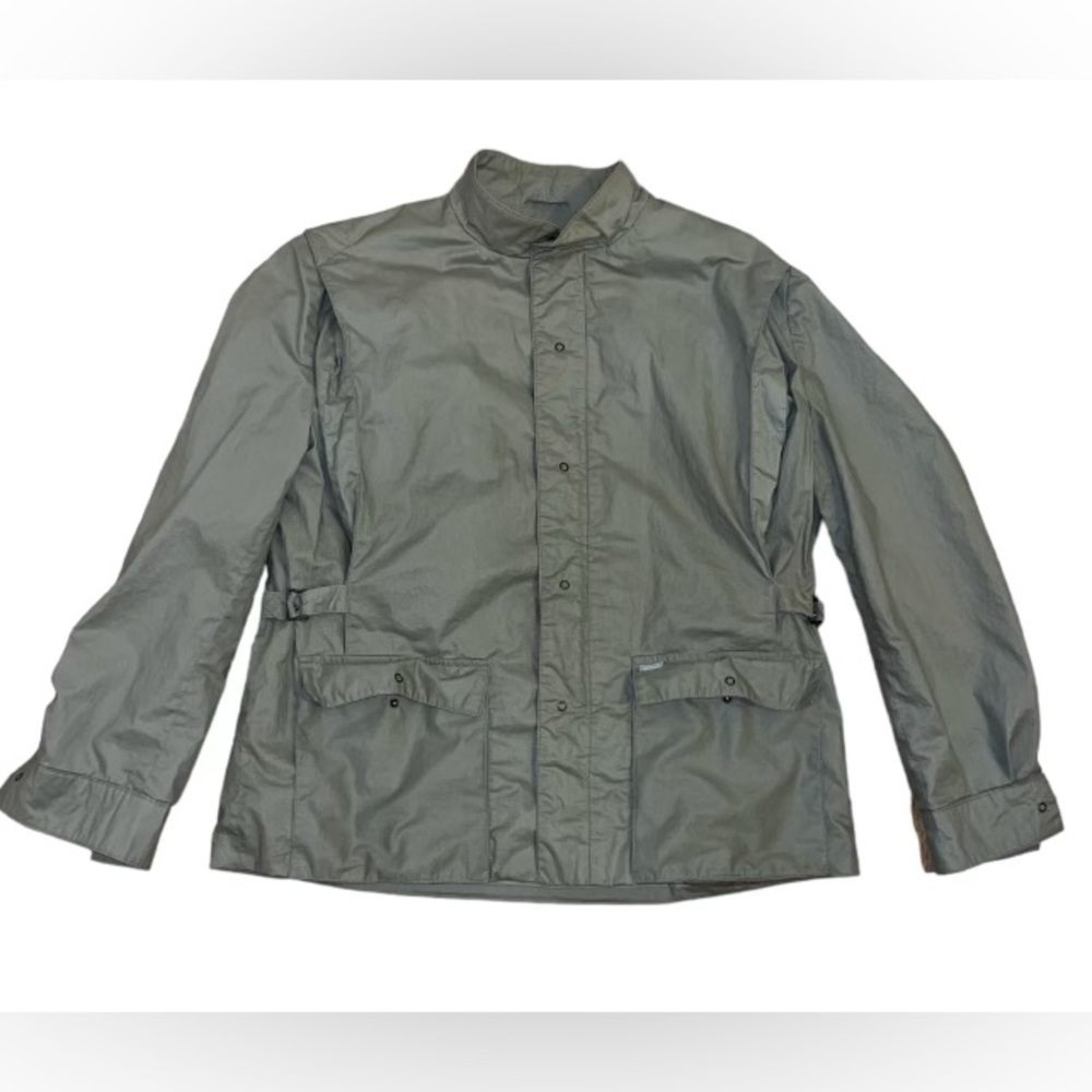 Christian Dior Men's Vintage Windbreaker Zip up Snap Front gray size large